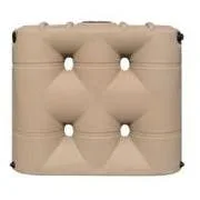 530 Gallon Plastic Vertical Rainwater Harvesting Tank with Slimline Design in Dark Brown