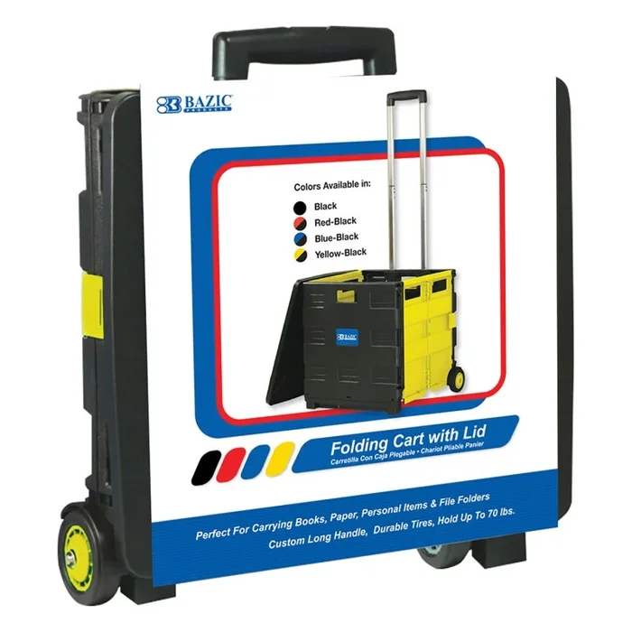 Bazic Rolling Cart Yellow