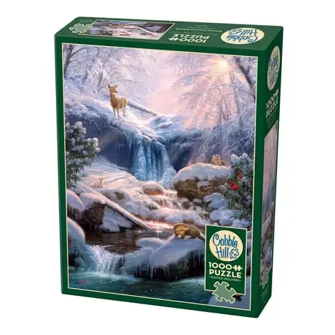 Cobble Hill Mystic Falls in Winter Jigsaw Puzzle 1000 pc