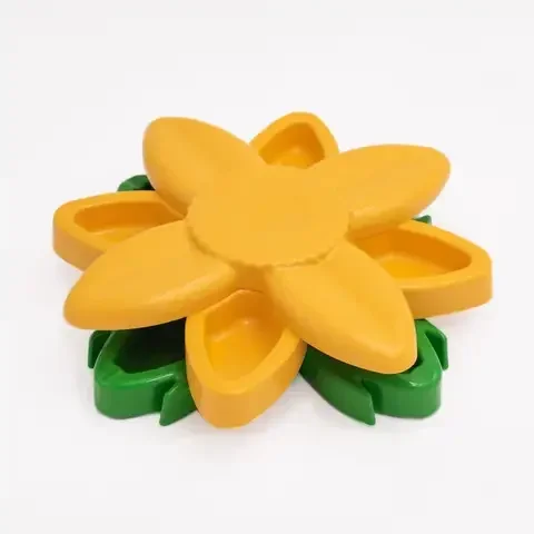 ZippyPaws SmartyPaws Yellow Puzzler – Sunflower Polypropylene Slow Feeder For Dogs